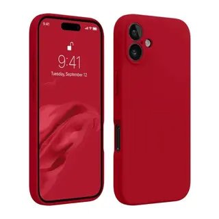 Apple iPhone 16 Kılıf First Silikon - Kırmızı