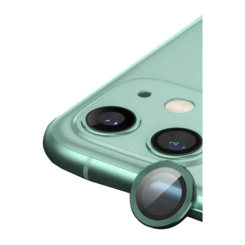Apple iPhone 12 Mini Raze Metal Kamera Lens - Yeşil