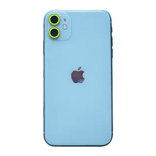 Apple iPhone 11 Neon Fosforlu Kamera Lens - Yeşil