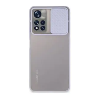 Xiaomi Redmi Note 11T Kılıf Palm Buzlu Kamera Sürgülü Silikon - Lila