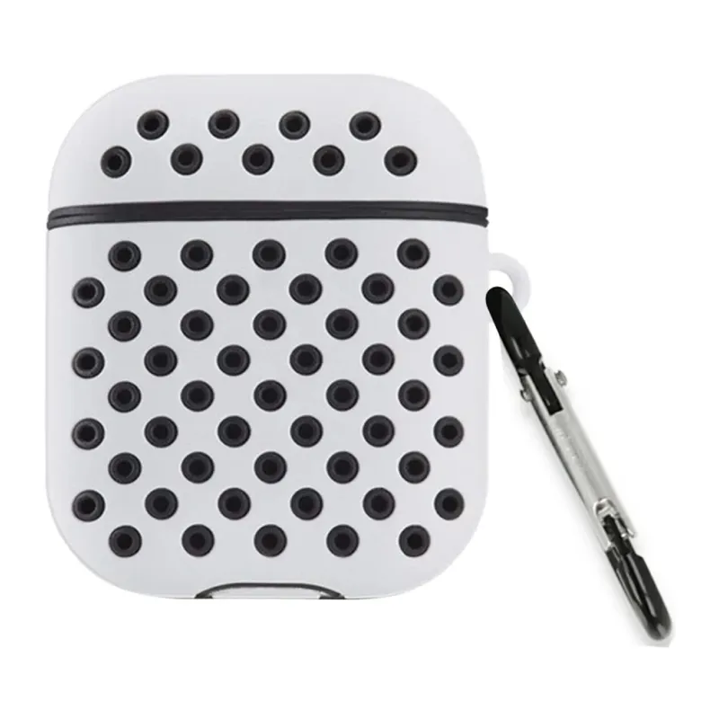 Apple Airpods 3 (3.nesil) Spor Delikli Kılıf - Gri-Siyah