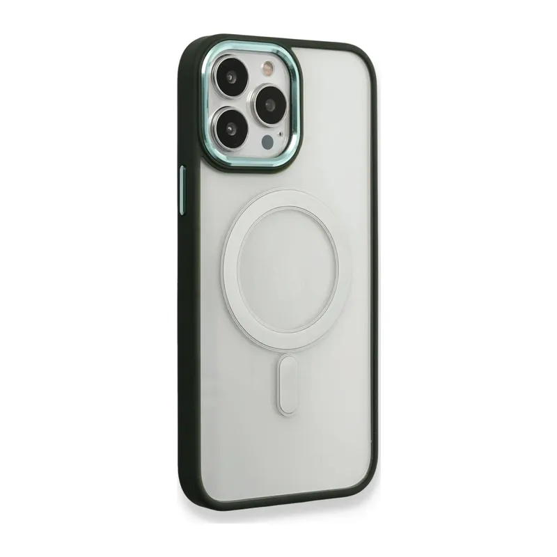 Apple iPhone 14 Pro Max Kılıf Room Magneticsafe Silikon - Köknar Yeşili