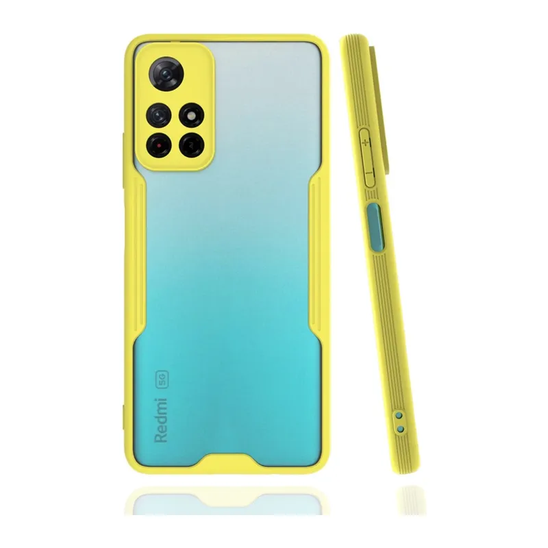 Xiaomi Redmi Note 11T Kılıf Platin Silikon - Sarı
