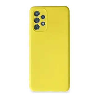 Samsung Galaxy A32 Kılıf Nano içi Kadife Silikon - Sarı