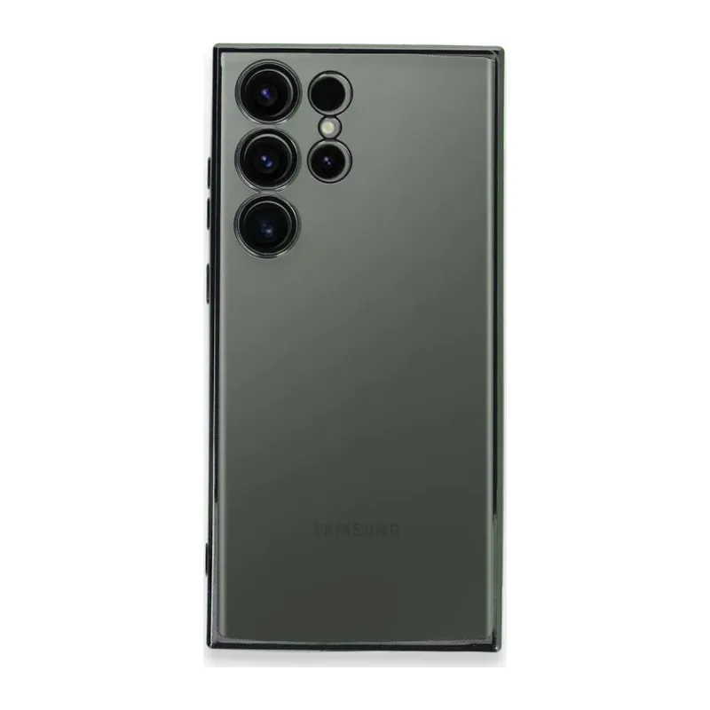 Samsung Galaxy S23 Ultra Kılıf Razer Lensli Silikon - Yeşil