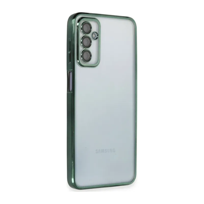 Samsung Galaxy M23 Kılıf Razer Lensli Silikon - Yeşil