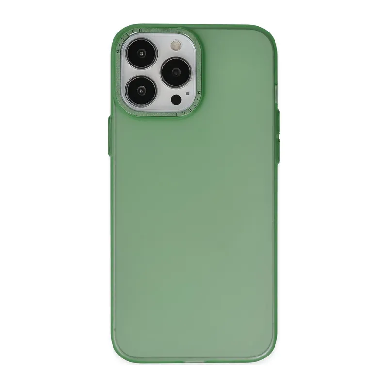 Apple iPhone 13 Pro Kılıf Modos Metal Kapak - Koyu Yeşil