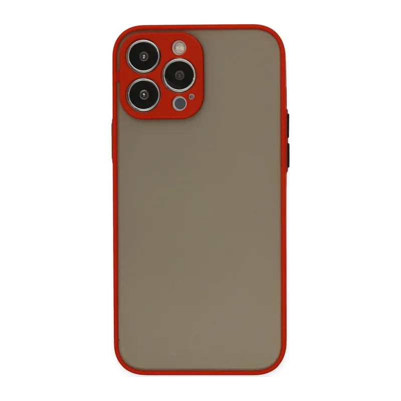 Apple iPhone 14 Pro Max Kılıf Montreal Silikon Kapak - Kırmızı