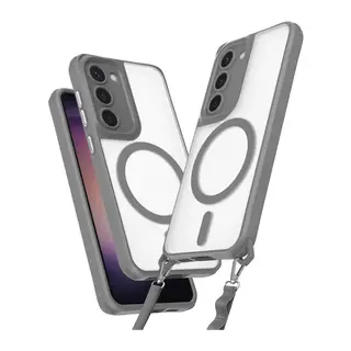 Samsung Galaxy S23 Kılıf Enka Magsafe Silikon Kılıf - Titan Gri