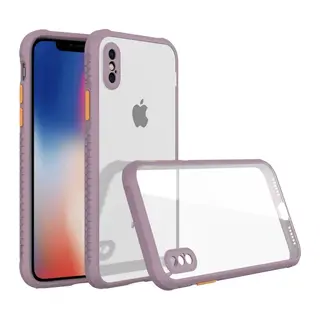 Apple iPhone XS Max Kılıf Miami Şeffaf Silikon - Açık Mor