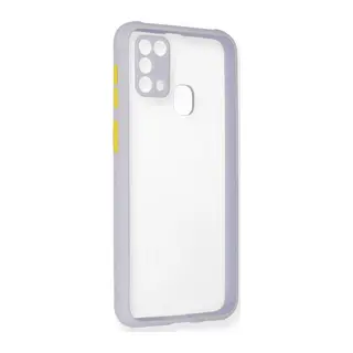 Samsung Galaxy M31 Kılıf Miami Şeffaf Silikon - Lila