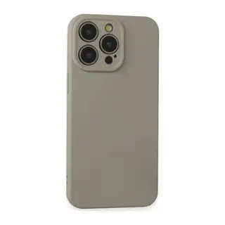 Apple iPhone 15 Pro Max Kılıf Nano içi Kadife Silikon - Beyaz Titanyum