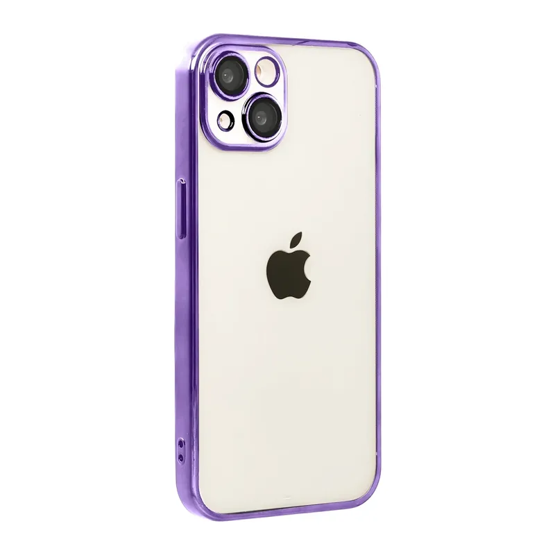 Apple iPhone 15 Razer Lensli Silikon - Mor