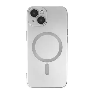 Apple iPhone 14 Plus Kılıf Moshi Lens Magneticsafe Silikon - Gümüş