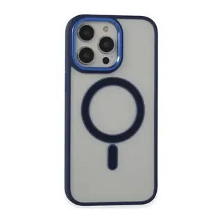 Apple iPhone 15 Pro Max Kılıf Room Magneticsafe Silikon - Lacivert