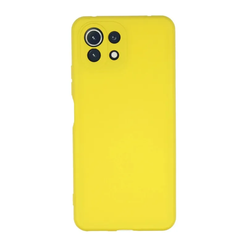 Xiaomi Mİ 11 Lite Kılıf Nano içi Kadife Silikon - Sarı
