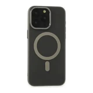 Apple iPhone 15 Pro Kılıf Lodos Magneticsafe Mat Kapak - Titan Gri