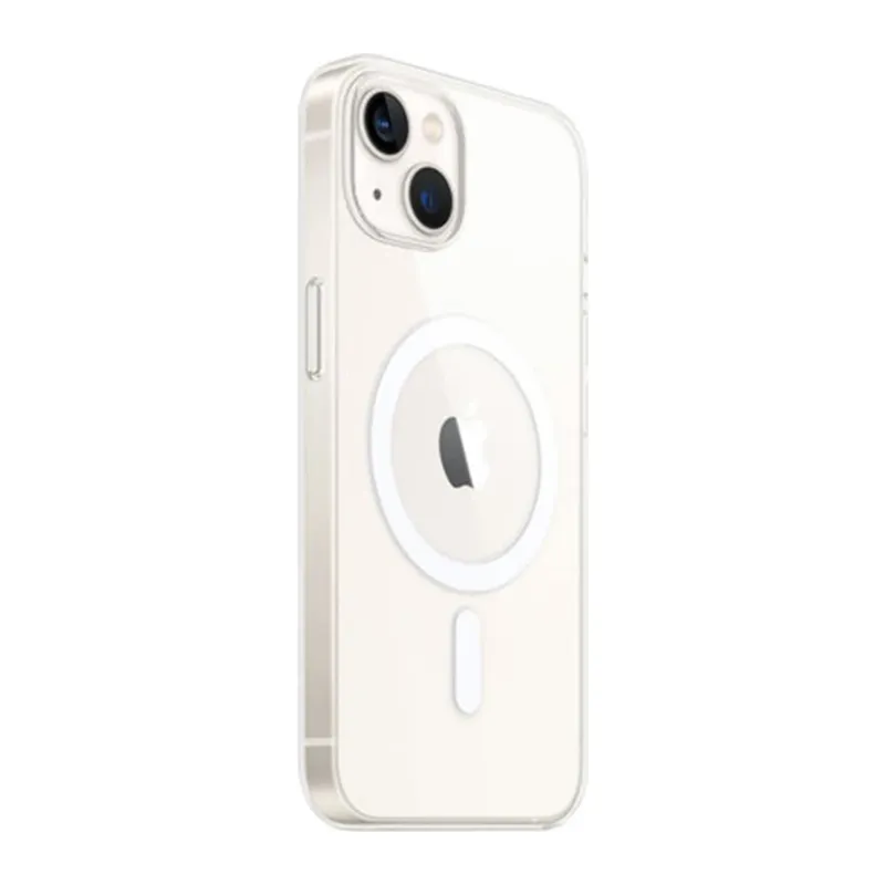 Apple iPhone 14 Kılıf Magneticsafe Şeffaf Silikon - Şeffaf