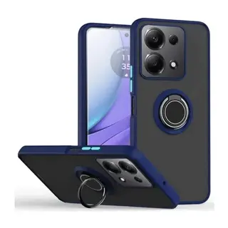 Xiaomi Redmi Note 13 Pro 5G Kılıf Montreal Yüzüklü Silikon Kapak - Lacivert