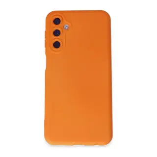 Samsung Galaxy M14 5G Kılıf Nano içi Kadife Silikon - Turuncu