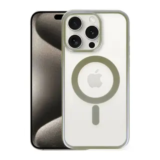 Apple iPhone 15 Pro Max Kılıf Erozi Magsafe Kapak - Gri