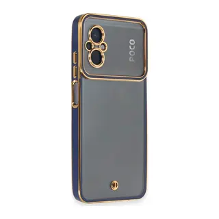 Xiaomi Poco M5 Kılıf Liva Lens Silikon - Mavi