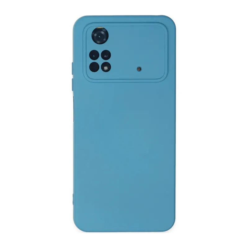 Xiaomi Poco M4 Pro 4G Kılıf Nano içi Kadife Silikon - Mavi