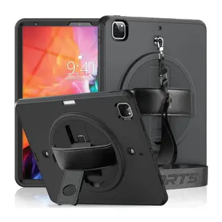 Apple iPad Pro 12.9 (2021) Kılıf Strap-C Otterbox Tablet Kapak - Siyah