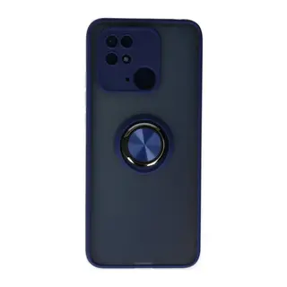 Xiaomi Redmi 10C Kılıf Montreal Yüzüklü Silikon Kapak - Lacivert