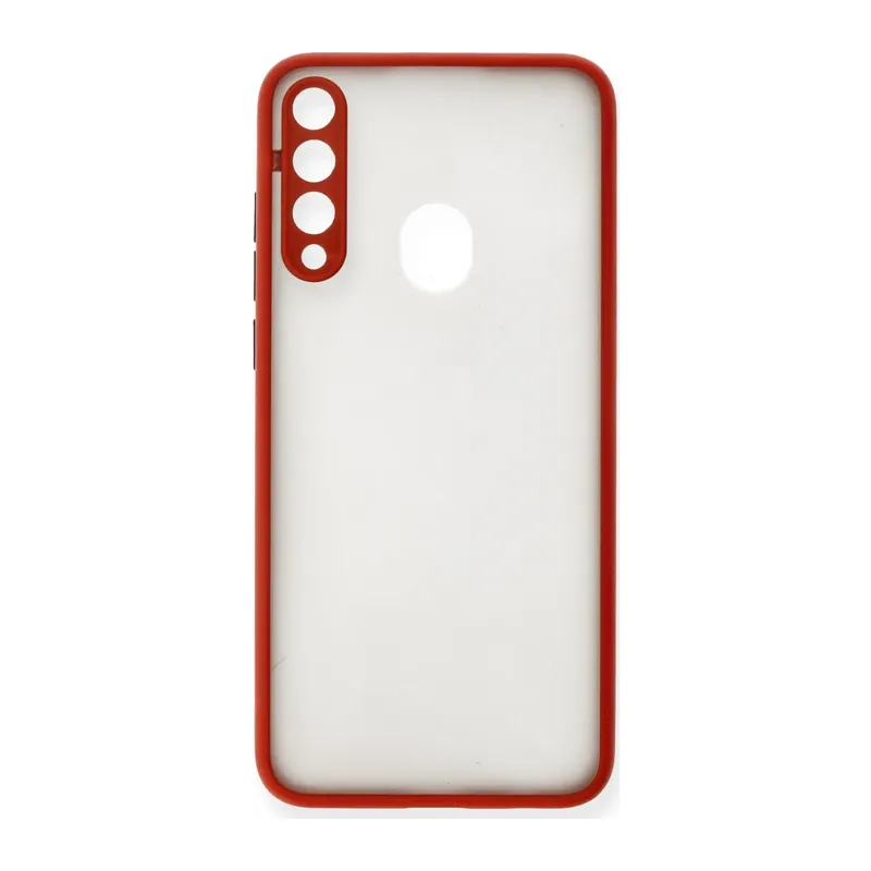 Huawei Y6P Kılıf Montreal Silikon Kapak - Kırmızı