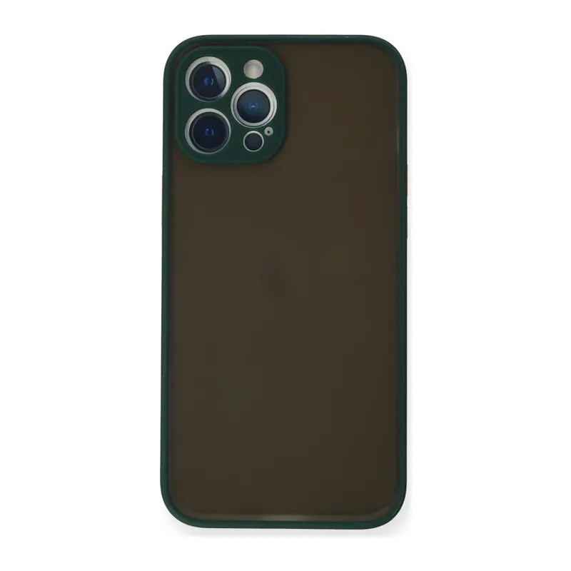 Apple iPhone 12 Pro Kılıf Montreal Silikon Kapak - Yeşil