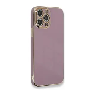 Apple iPhone 12 Pro Max Kılıf Volet Silikon - Mor