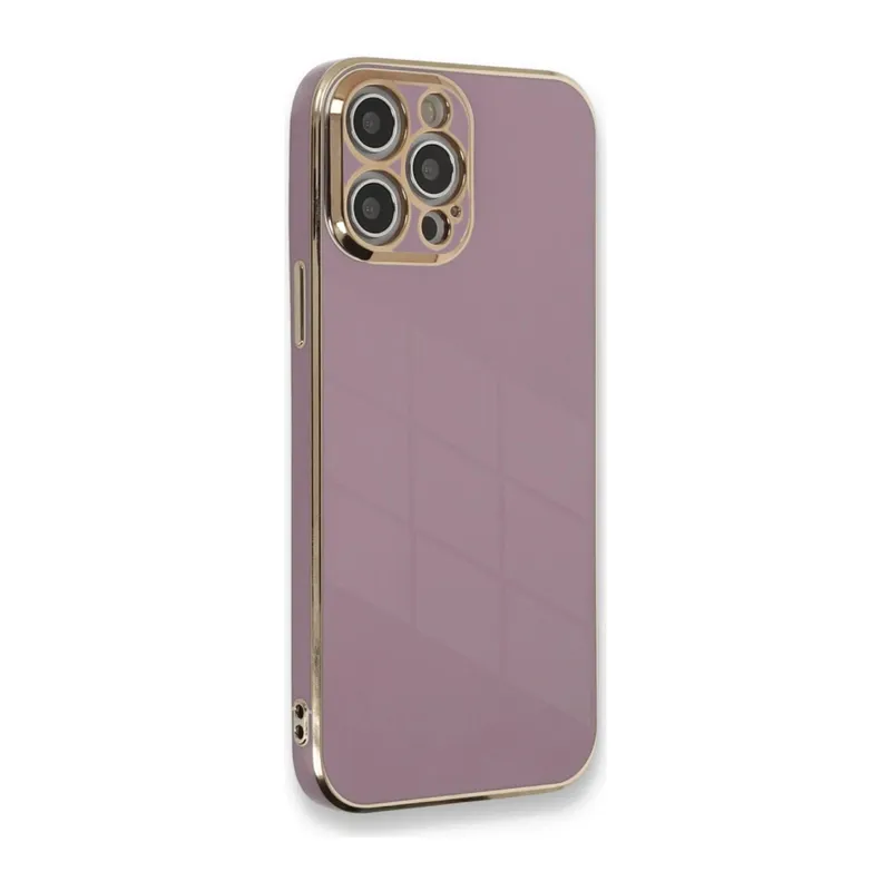 Apple iPhone 12 Pro Max Kılıf Volet Silikon - Mor