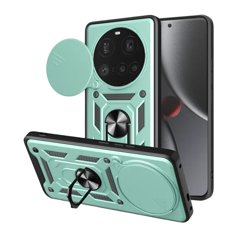 Xiaomi Mi 15 Ultra Kılıf Pars Lens Yüzüklü Silikon - Yeşil
