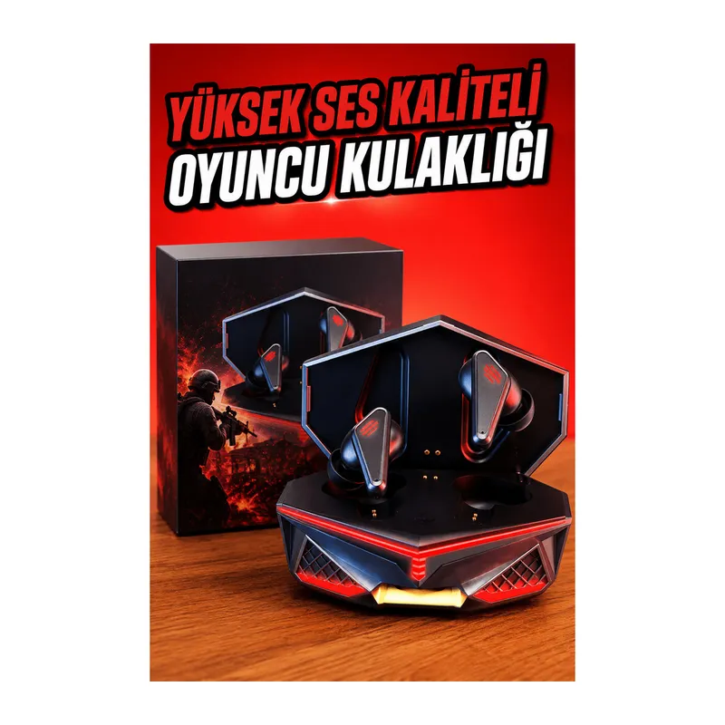 Yeni Nesil Oyuncu Kulaklığı Gürültü Önleyici Uzun Pil Ömrü Bluetooth Bağlantılı