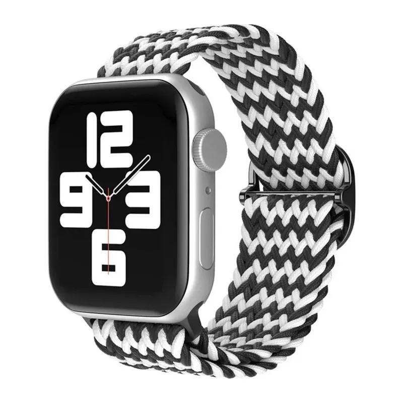 Apple Watch 38mm Star Kordon - Zigzag Siyah-Beyaz