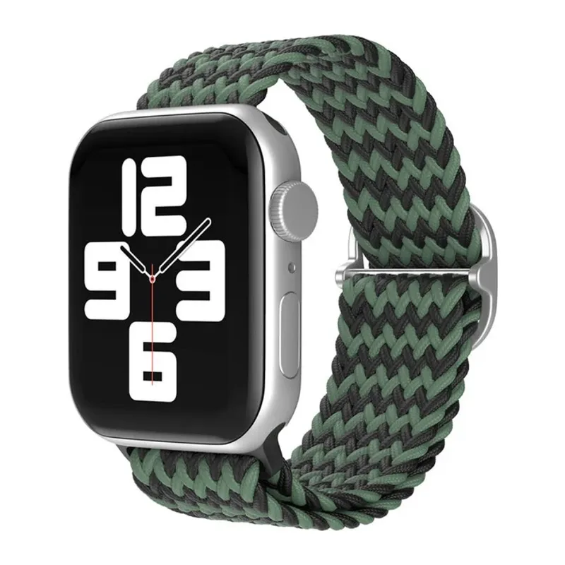 Apple Watch 38mm Star Kordon - Zigzag Yeşil-Siyah