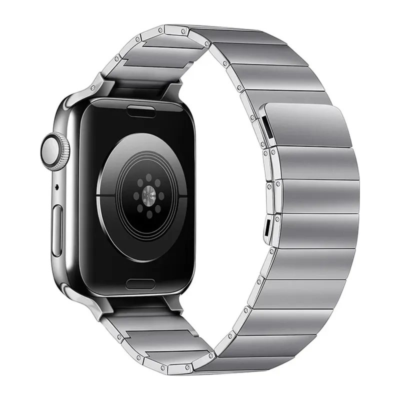 Apple Watch 38mm KR404 Huks Kordon - Gümüş