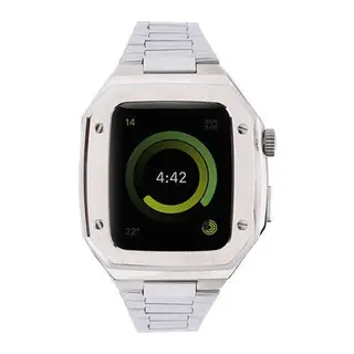 Apple Watch 44mm Metal Petek Kasalı Kordon - Gümüş