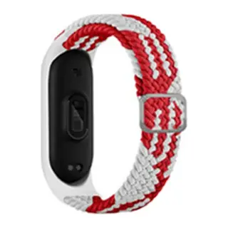 Xiaomi Mi Band 6 Star Kordon - Beyaz-Kırmızı
