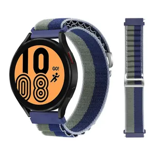 Watch 20mm KR410 Kumaş Kordon - Lacivert-Yeşil