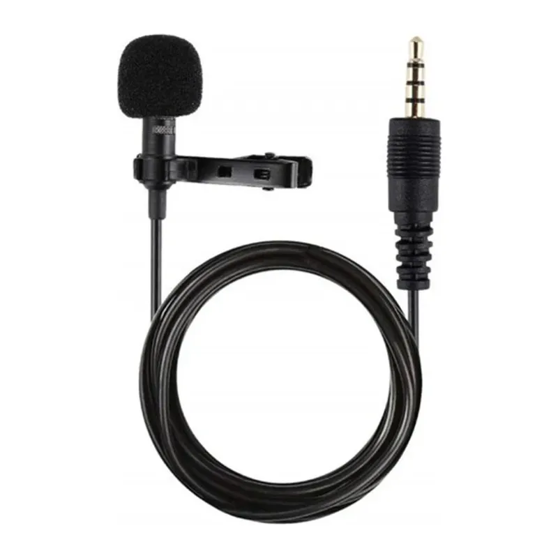 3.5mm Jak 1.5 Metre Double Mikrofon - Siyah