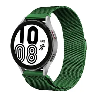 Samsung Galaxy Watch 4 Metal Mıknatıslı Kordon - Haki Yeşil