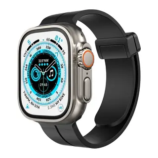 Apple Watch 38mm KR412 Elegance Stylısh Kordon - Siyah