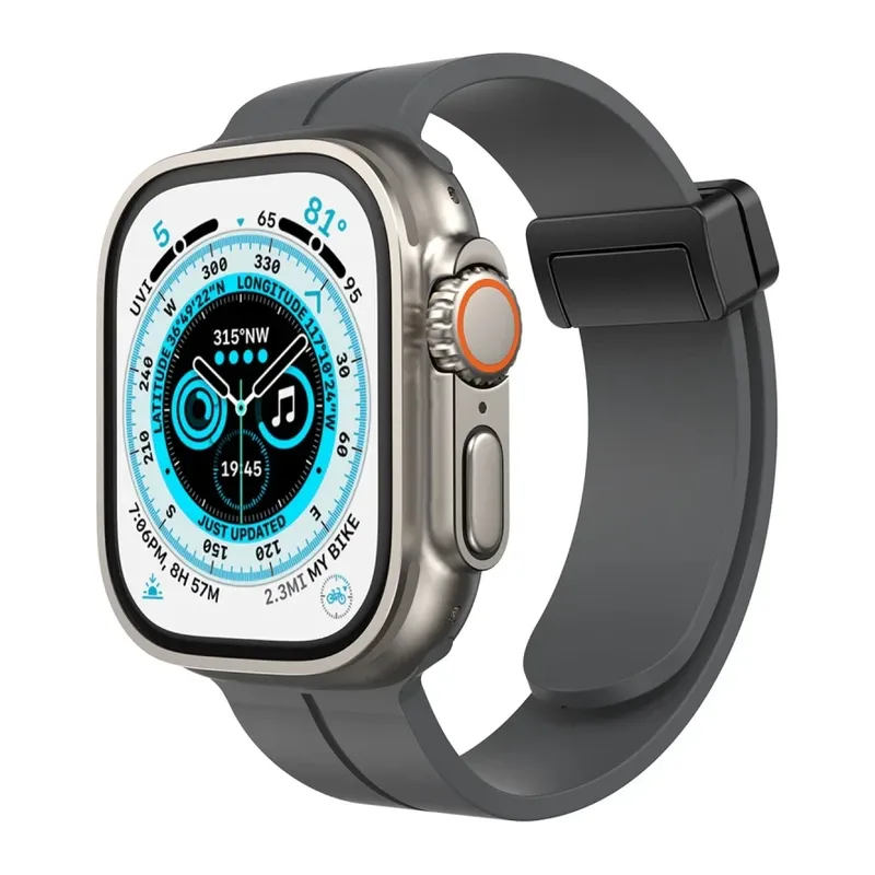 Apple Watch 38mm KR412 Elegance Stylısh Kordon - Füme