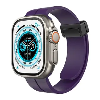 Apple Watch 38mm KR412 Elegance Stylısh Kordon - Derin Mor