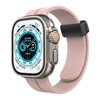 Apple Watch 42mm KR412 Elegance Stylısh Kordon - Pudra