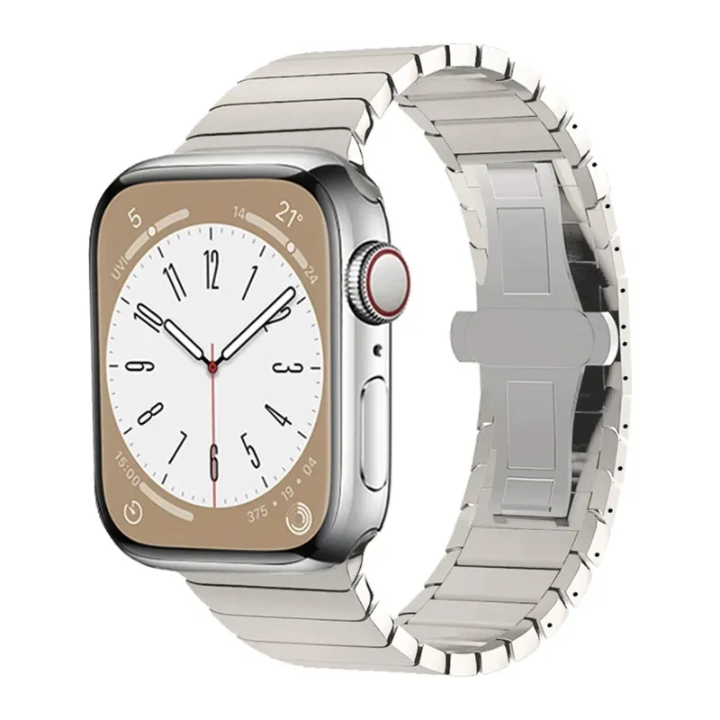 Apple Watch 38mm KR413 Fine Steel Kordon - Yıldız Işığı