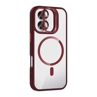Joko Apple iPhone 17 Remim Lensli Magsafe Standlı Kapak - Bordo