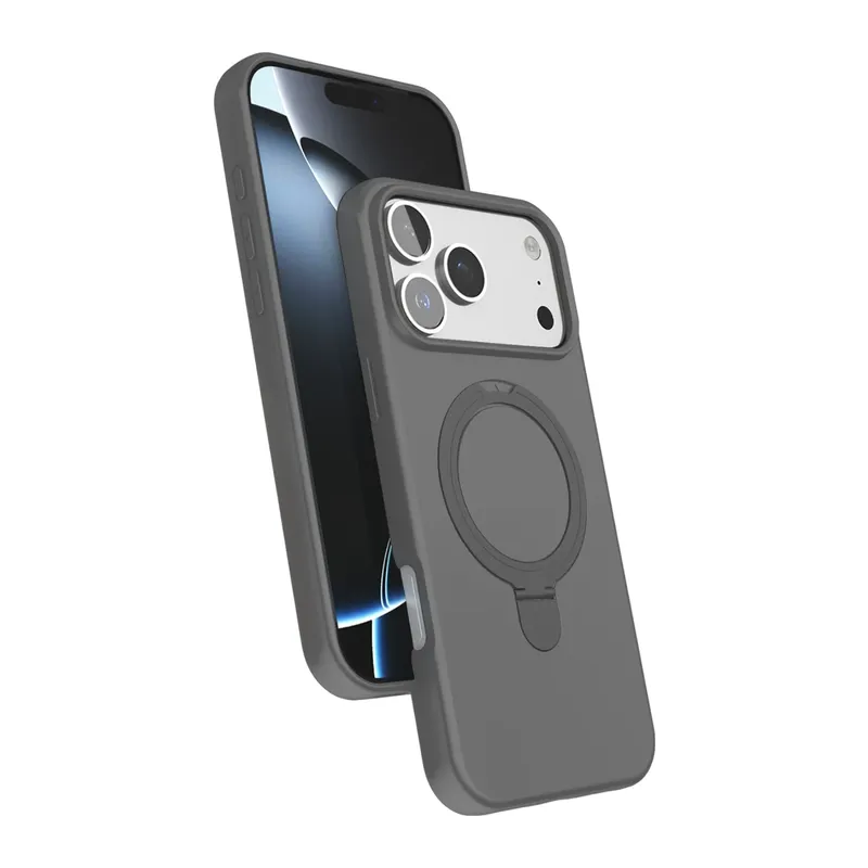 Apple iPhone 17 Pro Regal Magsafe Standlı Kapak - Titan Gri